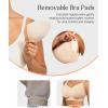 imageWireless Bras for Women  Seamless Comfortable Sleep Bralette No Underwire  Wirefree Brassiere with Extra Extenders 3 HooksNude