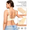 imageWireless Bras for Women  Seamless Comfortable Sleep Bralette No Underwire  Wirefree Brassiere with Extra Extenders 3 HooksNude