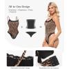 imagePopilush Lace Body Suits Women  Spaghetti Strap Tank Top Square Neck Camisole Cute Going Out Tops Bodysuit Concert OutfitsLeopard