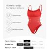 imagePopilush Lace Body Suits Women  Spaghetti Strap Tank Top Square Neck Camisole Cute Going Out Tops Bodysuit Concert OutfitsRed