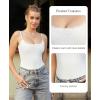 imagePopilush Lace Body Suits Women  Spaghetti Strap Tank Top Square Neck Camisole Cute Going Out Tops Bodysuit Concert OutfitsWhite
