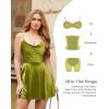 imagePopilush Mini Dresses for Women Corset Bodycon ALine Party Dress Date Night Cocktail Shapewear Tummy Control OutfitsGreen