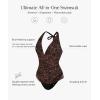 imagePopilush One Piece Swimsuit Women Tummy Cnotrol Halter V Neck Shapewear Swimsuits Bathing Suit Slimming SwimwearLeopard