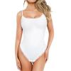 imagePopilush Lace Body Suits Women  Spaghetti Strap Tank Top Square Neck Camisole Cute Going Out Tops Bodysuit Concert OutfitsWhite