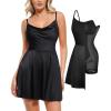imagePopilush Mini Dresses for Women Corset Bodycon ALine Party Dress Date Night Cocktail Shapewear Tummy Control OutfitsBlack