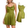 imagePopilush Mini Dresses for Women Corset Bodycon ALine Party Dress Date Night Cocktail Shapewear Tummy Control OutfitsGreen