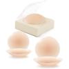 imagePopilush Nipple Covers for Women  Sticky Bra 2 Pairs  Reusable Silicone Nipple Pasties Waterproof with Travel CaseCrme