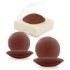 imagePopilush Nipple Covers for Women  Sticky Bra 2 Pairs  Reusable Silicone Nipple Pasties Waterproof with Travel CaseHazelnut