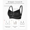 imagePopilush Seamless Bras for Women Wireless Push Up Bra Full Coverage Comfortable Bralettes with Wide StrapBlack