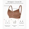 imagePopilush Seamless Bras for Women Wireless Push Up Bra Full Coverage Comfortable Bralettes with Wide StrapBrown