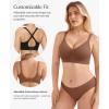 imagePopilush Seamless Bras for Women Wireless Push Up Bra Full Coverage Comfortable Bralettes with Wide StrapBrown