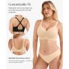 imagePopilush Seamless Bras for Women Wireless Push Up Bra Full Coverage Comfortable Bralettes with Wide StrapNude