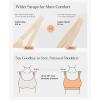 imagePopilush Seamless Bras for Women Wireless Push Up Bra Full Coverage Comfortable Bralettes with Wide StrapNude