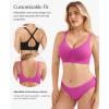 imagePopilush Seamless Bras for Women Wireless Push Up Bra Full Coverage Comfortable Bralettes with Wide StrapPink