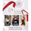 imagePopilush Seamless Bras for Women Wireless Push Up Bra Full Coverage Comfortable Bralettes with Wide StrapRed