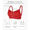 imagePopilush Seamless Bras for Women Wireless Push Up Bra Full Coverage Comfortable Bralettes with Wide StrapRed