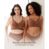 imagePopilush Seamless Bras for Women Wireless Push Up Bra Full Coverage Comfortable Bralettes with Wide StrapRed