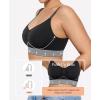 imageWireless Supportive Bras for Women  Seamless Bralette No Underwire  Wirefree Brassiere with Extra Extenders 3 HooksBlack