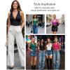 imagePopilush Body Suits For Womens Tummy Control Shapewear Halter Top V Neck Backless Summer Going Out TopsGreen