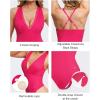 imagePopilush Body Suits For Womens Tummy Control Shapewear Halter Top V Neck Backless Summer Going Out TopsRed