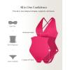 imagePopilush Body Suits For Womens Tummy Control Shapewear Halter Top V Neck Backless Summer Going Out TopsRed