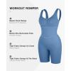 imagePopilush The Shapewear Jumpsuits for Women Bodysuits with Bra Pads Active Rompers Workout Sets Travel Outfits Gym ClothesBlue