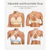 imagePopilush Bras for Women No Underwire Supportive Push Up Bralettes Wireless Full Coverage Plus Size TShirt BraStandard Black