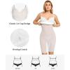 imagePopilush Lace Midi Dress Shapewear Dresses for Women VNeck Slip Adjustable Straps Bodycon Slip with UnderwireWhite