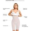 imagePopilush Lace Midi Dress Shapewear Dresses for Women VNeck Slip Adjustable Straps Bodycon Slip with UnderwireWhite