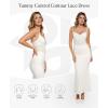 imagePopilush Shaper Dress Lace Formal Maxi Dresses with Built in Shapewear Corset Cocktail Party Dress Evening GownWhite
