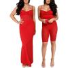 imagePopilush Shaper Dress Lace Formal Maxi Dresses with Built in Shapewear Corset Cocktail Party Dress Evening GownRed