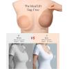 imagePopilush Nipple Covers for Women with Lift  Sticky Bra for Large Breasts  Reusable Adhesive Silicone Nipple PastiesCocoa