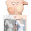 imagePopilush Nipple Covers for Women with Lift  Sticky Bra for Large Breasts  Reusable Adhesive Silicone Nipple PastiesCrme