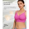 imagePopilush Wireless Bras for Women Comfort Bralettes Support Push Up Full Coverage Soft Seamless Bra with Removable PadsPink