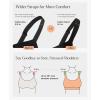 imagePopilush Wireless Bras for Women Seamless Supportive Bra Full Coverage Comfortable Bralettes with Wide StrapBlack