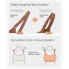 imagePopilush Wireless Bras for Women Seamless Supportive Bra Full Coverage Comfortable Bralettes with Wide StrapBrown
