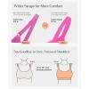 imagePopilush Wireless Bras for Women Seamless Supportive Bra Full Coverage Comfortable Bralettes with Wide StrapPink