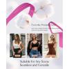 imagePopilush Wireless Bras for Women Seamless Supportive Bra Full Coverage Comfortable Bralettes with Wide StrapPink