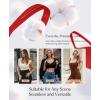 imagePopilush Wireless Bras for Women Seamless Supportive Bra Full Coverage Comfortable Bralettes with Wide StrapRed