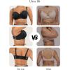 imagePopilush Strapless Bras for Women Push Up Underwire Bra with Detachable Straps Multiway BraletteBlack
