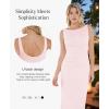 imagePopilush Formal Office Dresses for Women  Long Dress  Ruched Bodycon Maxi Dress BacklessPink