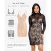 imagePopilush Lace Cocktail Dresses for Women  Shapewear Long Sleeve Sheer Wedding Guest Dress Two Piece Club OutfitsSkin