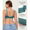 imagePopilush Minimizer Bras for Women Plus Size Full Coverage Lace Underwire Support Push Up Bra for Heavy Breast Everyday WearBalsam Blue