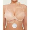 imagePopilush Minimizer Bras for Women Plus Size Full Coverage Lace Underwire Support Push Up Bra for Heavy Breast Everyday WearWarm Beige