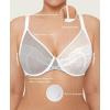 imagePopilush Minimizer Bras for Women Plus Size Full Coverage Lace Underwire Support Push Up Bra for Heavy Breast Everyday WearWhite