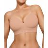 imagePopilush Wireless Seamless Bras for Women Soft Foam Cups Bralette No Wire Support Comfort T Shirt BraSkin