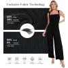 imagePopilush Jumpsuits for Women Dressy Casual Loose Overalls Formal Sleeveless Rompers Outfits with ShapewearBlack