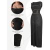 imagePopilush Jumpsuits for Women Dressy Casual Loose Overalls Formal Sleeveless Rompers Outfits with ShapewearBlack