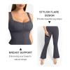 imagePopilush Shapewear Jumpsuit  Faux Denim Jumpsuit For Women Built In Shapewear Tummy Control Jean Romper Full BodysuitsBlack