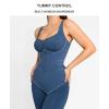 imagePopilush Shapewear Jumpsuit  Faux Denim Jumpsuit For Women Built In Shapewear Tummy Control Jean Romper Full BodysuitsBlue
